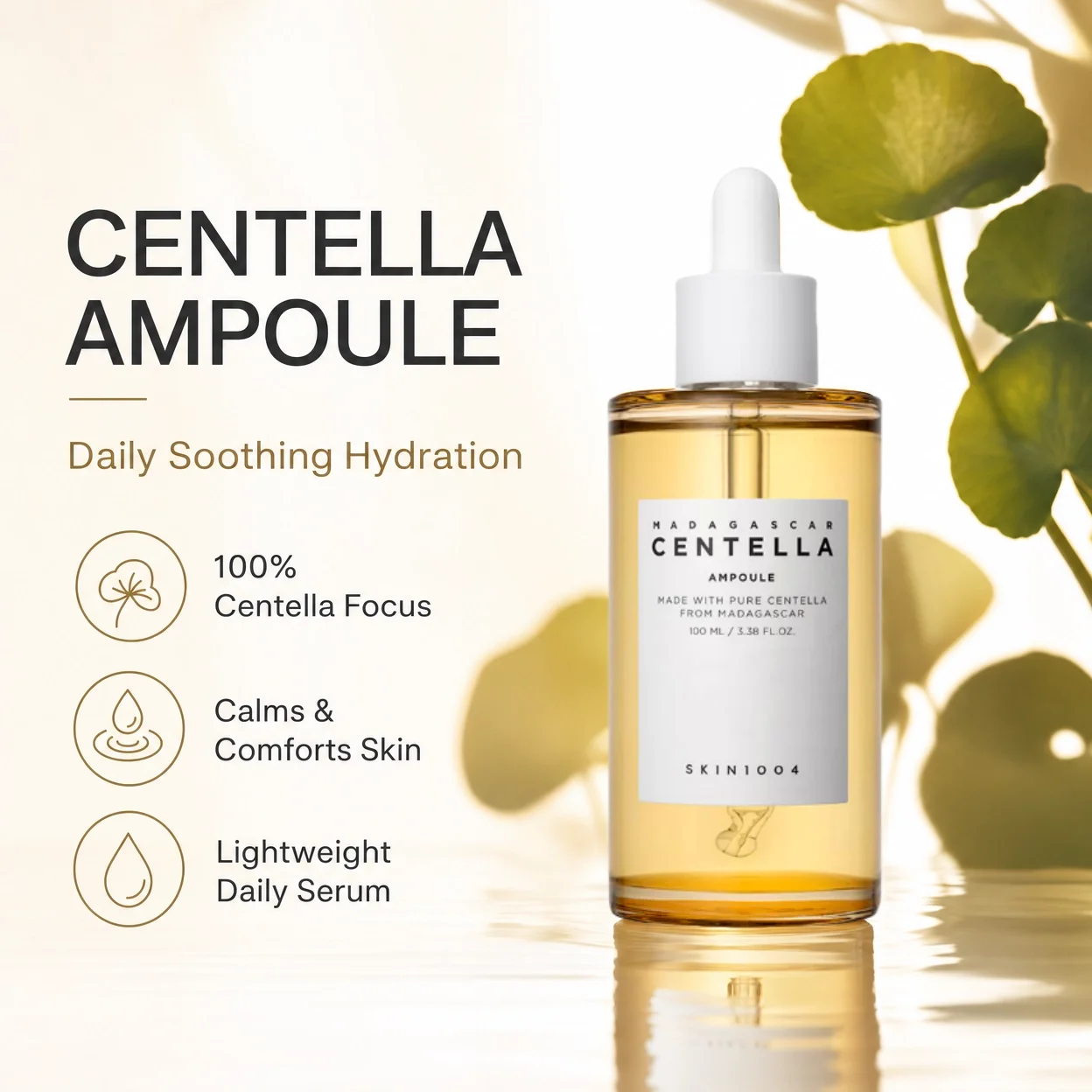 Korean Centella Ampoule Essence,Brightening Calming and Repairing Pores Smoothing Face Moisturize Serum Daily Face Care Products - immagine 2