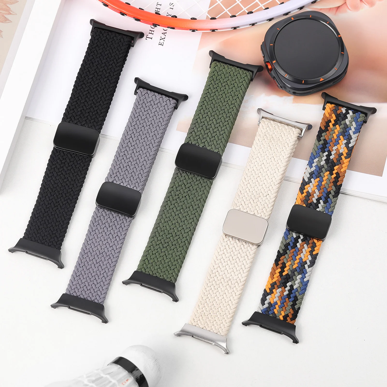 Magnetic Nylon Braided Wrist Strap Bracelet