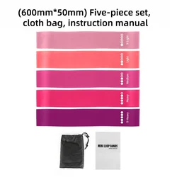 Enhanced Elastic Fitness Band for Body Shaping & Strength Training (5 resistance bands)