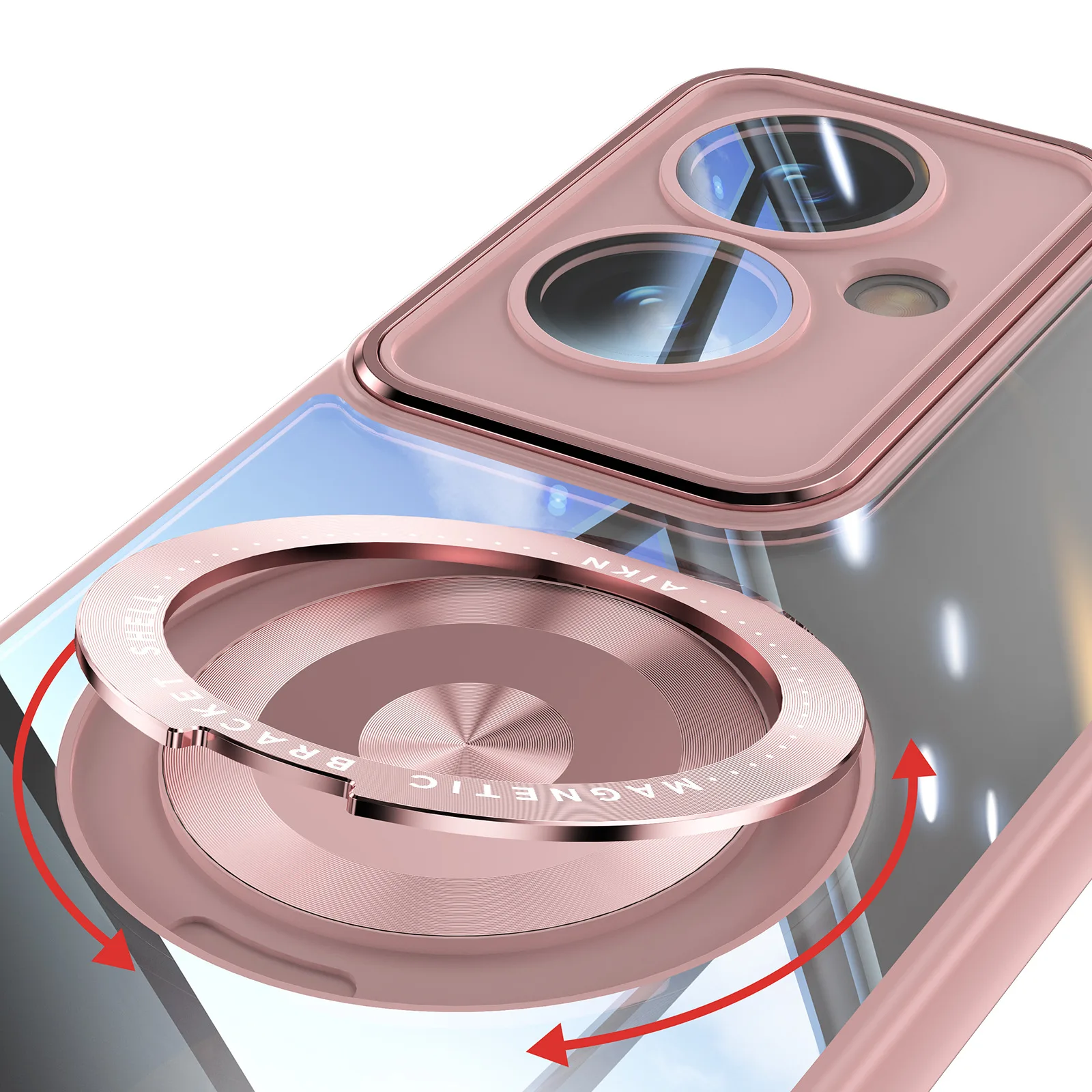 Premium Magnetic Metal TPU Case with 360° Protection & Wireless Charging Compatibility