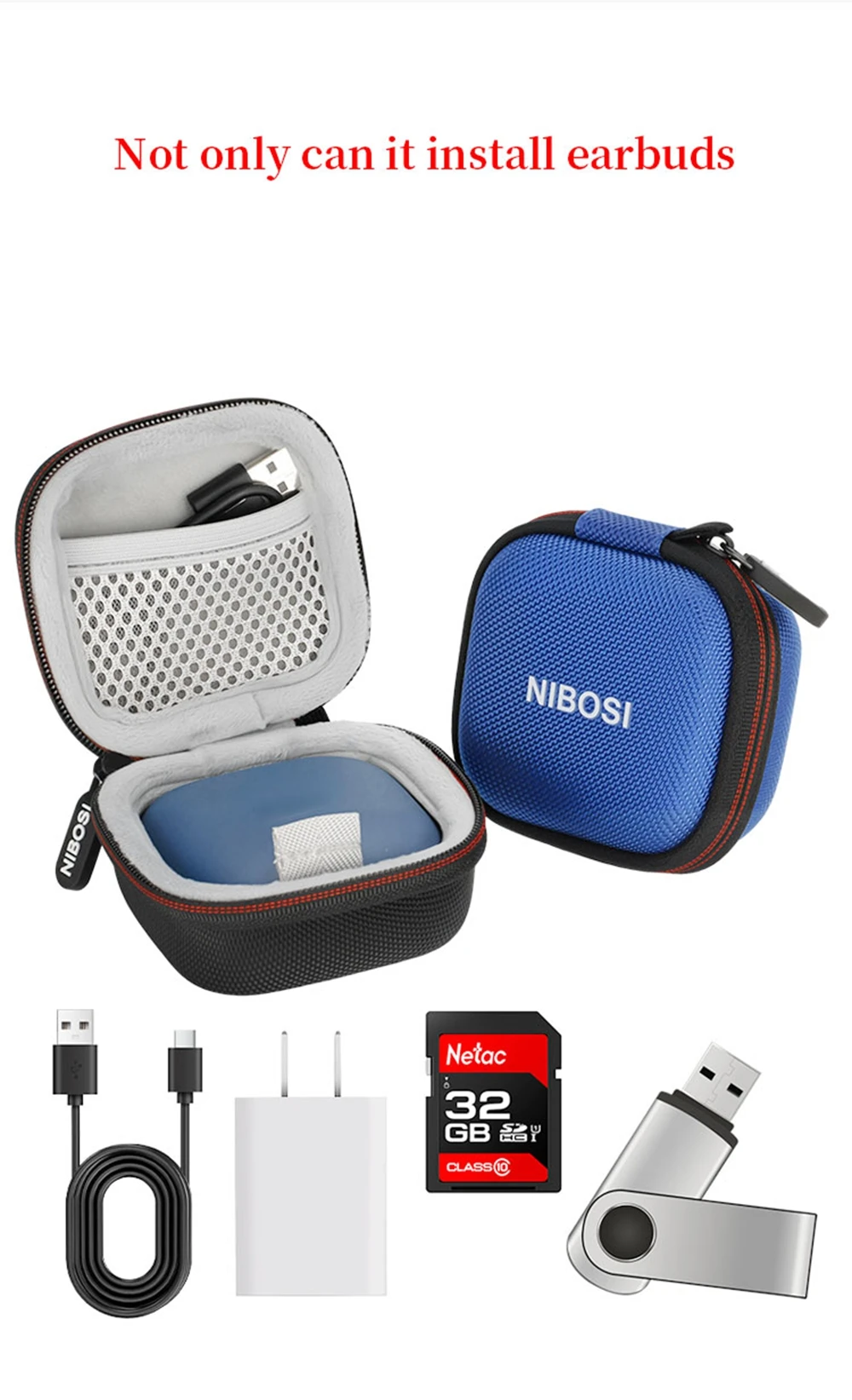 Hard EVA Storage Bag for Shokz Open Fit Fit2 Air T511 T920 T910 TWS Earbuds Box OpenFit Ture Wireless Earbuds Travel Carry Case