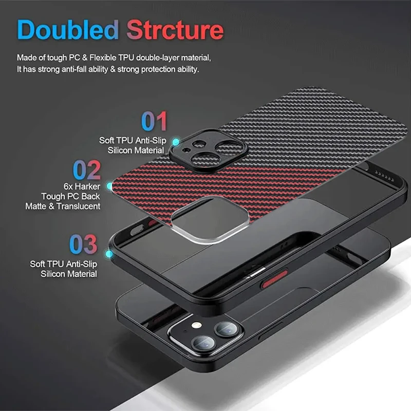 Kevlar Carbon Fiber Protective Phone Case