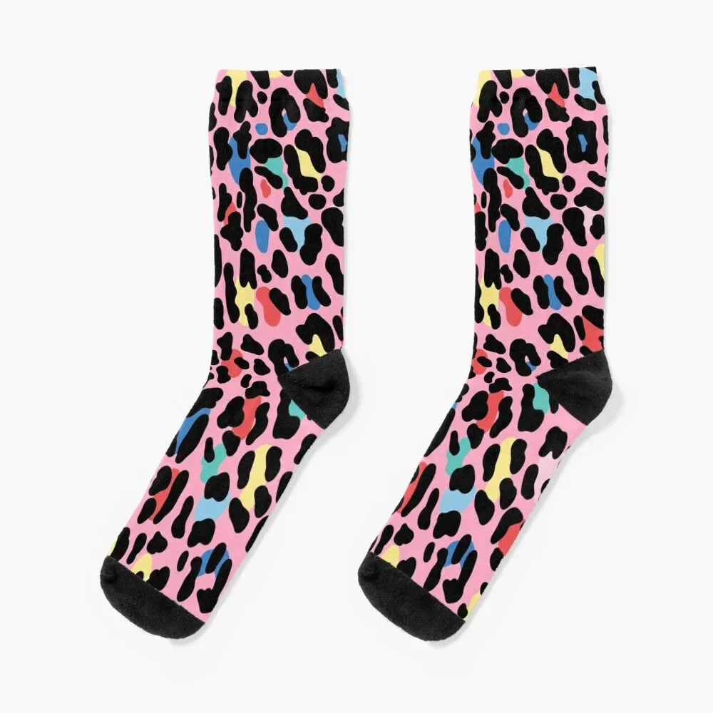 Rainbow leopard by Elebea Socks sports and leisure fashionable valentine gift ideas Men's Socks Luxury Women's