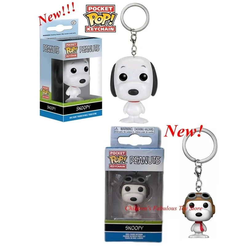 Nuovo Arrivo Funko Pop Pocket Portachiavi Peanuts Snoopy Con Cappello Nuovo Portachiavi Snoopy Con Scatola Action Figure Giocattoli Per Ornamenti