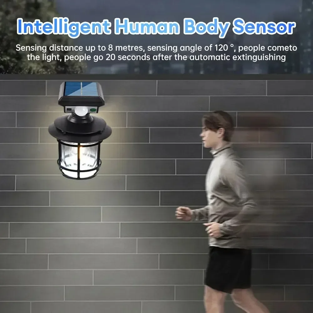 Description Picture 4 of itemMotion Sensor Garden Street Solar Lamp IP65 Waterproof Garden Security Wall Light LED Outdoor Solar Lamp for Yard Patio Pathway