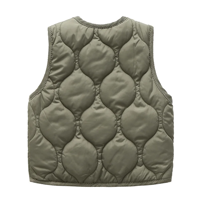 

Winter Child Waistcoat Quilted Brand Single-breasted Warm Padded Baby Girls Boys Vest Kids Jackets For 2-12 Years Old