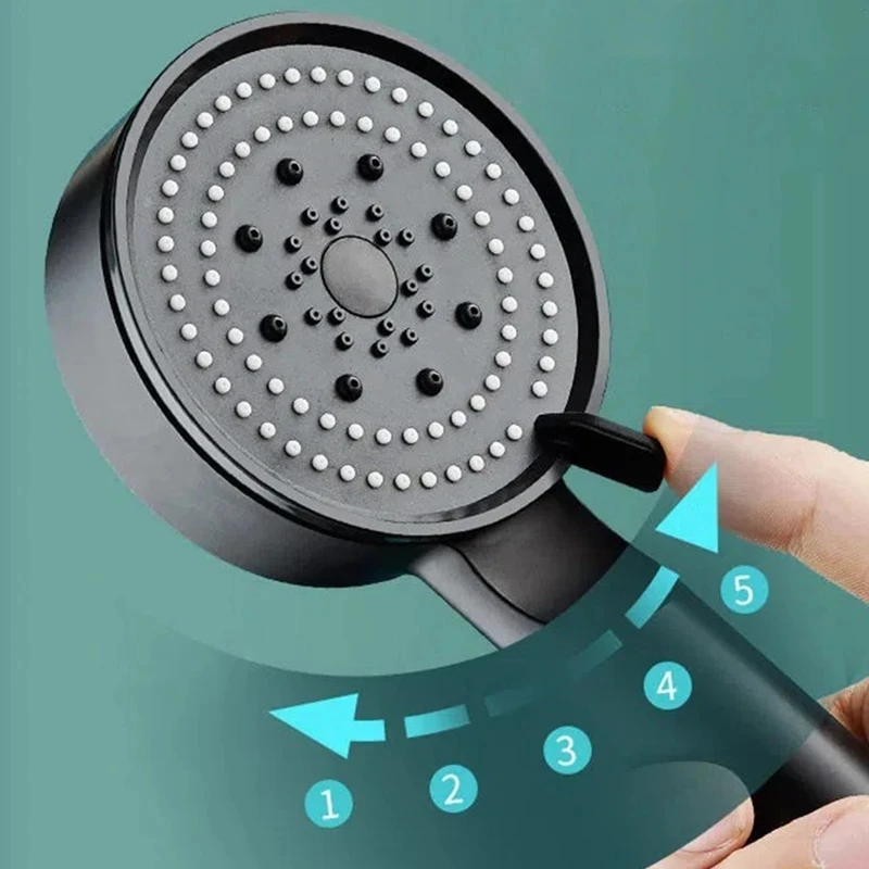 Water Saving Shower Head 5 Mode High Pressure Bath Shower Adjustable Water Massage Eco Shower Bathroom Accessories 5