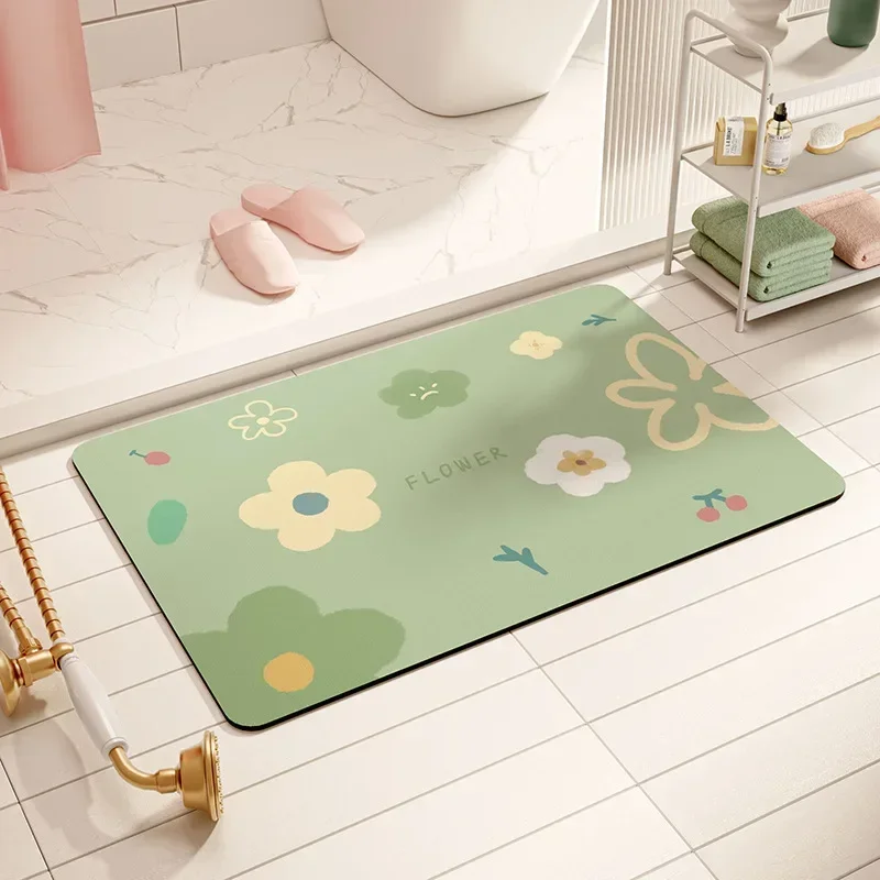 

Absorbent quick-drying bathroom silicone floor mat 2024 yellow