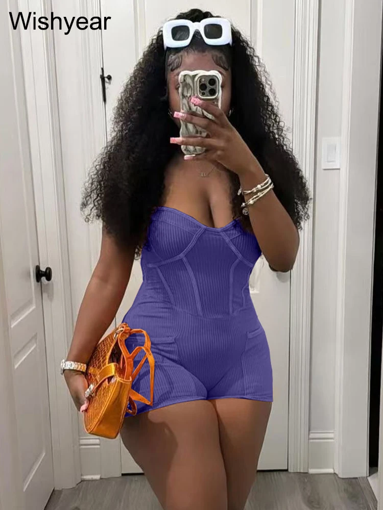 Рисунок 3 - Пикантные однотонные хлопковые комбинезоны в рубчик