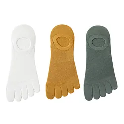 Men's Breathable Casual Toe Socks - 3 Pairs Pack | High-Quality Novelty Finger Boat Socks - EU 37-43 (3PAIRS-8)
