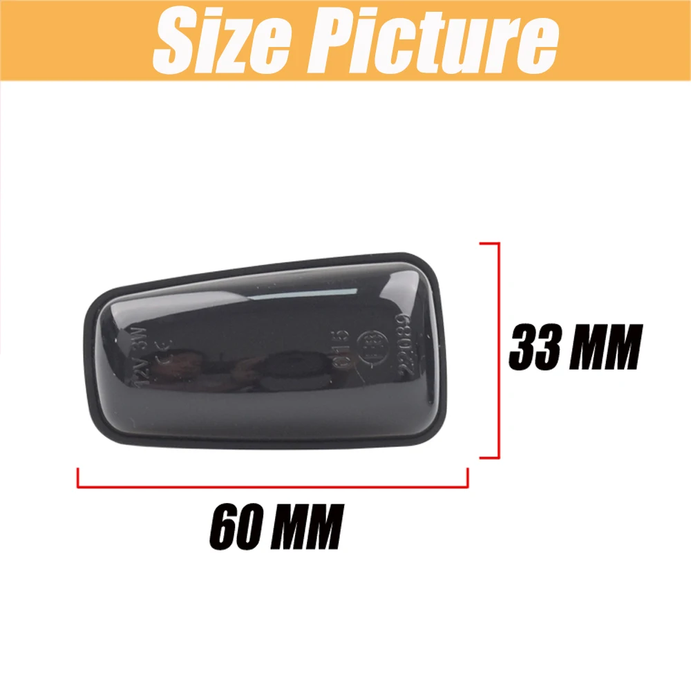 QKLsudua 1 paar Voorspatbord Marker Lights Dynamische LED Side Markers