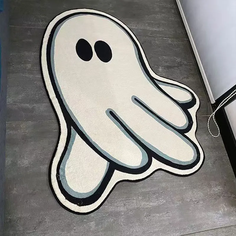 Ghost Rug Kawaii Carpet For Bedroom Non Slip Bedside Area Rug Cute Soft