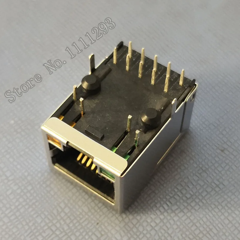 Rj45 Connector Double Rj45 Socket Pcb Mounting Network Adapter For Ethernet  Network Data Transfer With Lamp - Connectors - AliExpress