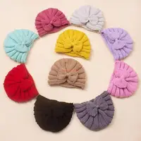 28TD Bow Knot Hat Baby Beanie Hat Infant Girl Turban Cap Universal for Head Accessori