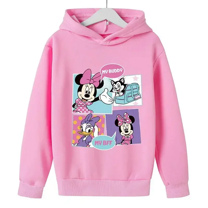 thumbnail image 1 of Sudadera con capucha de Minnie para niños, ropa para niños, niñas, patrón de Mickey Mouse y el pato Donald, ropa de moda para exteriores, 1 of 4