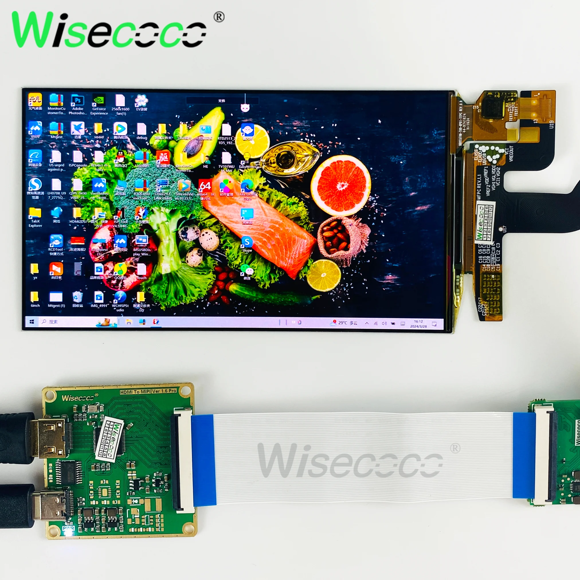 Raspberry pi Oled Display Touchscreen Ultrafinos na Célula Painel Wisecoco 5.5 Display 1920x1080 - Imagem 2
