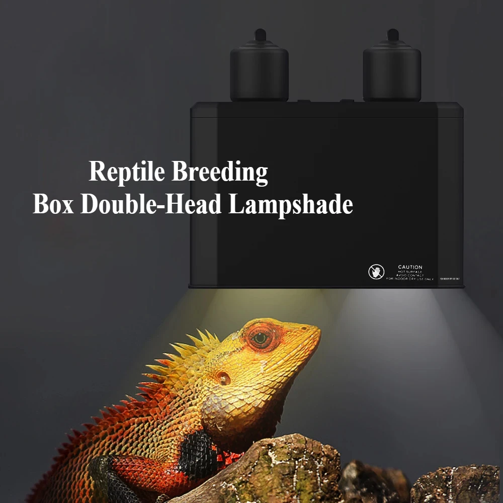 Heating Lamp Lizards Turtles Breeding Box Supplies Heat Preservation Reptile Lampshade UVB Ceramic Lamp Double Lampshades