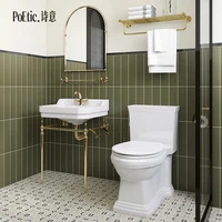 อ่างล้างหน้าสูงจากพื้นจรดเพดานสไตล์เรโทร ห้องน้ํา ขายึดสีทอง อ่างล้างหน้า ระเบียง อ่างล้างหน้า 4