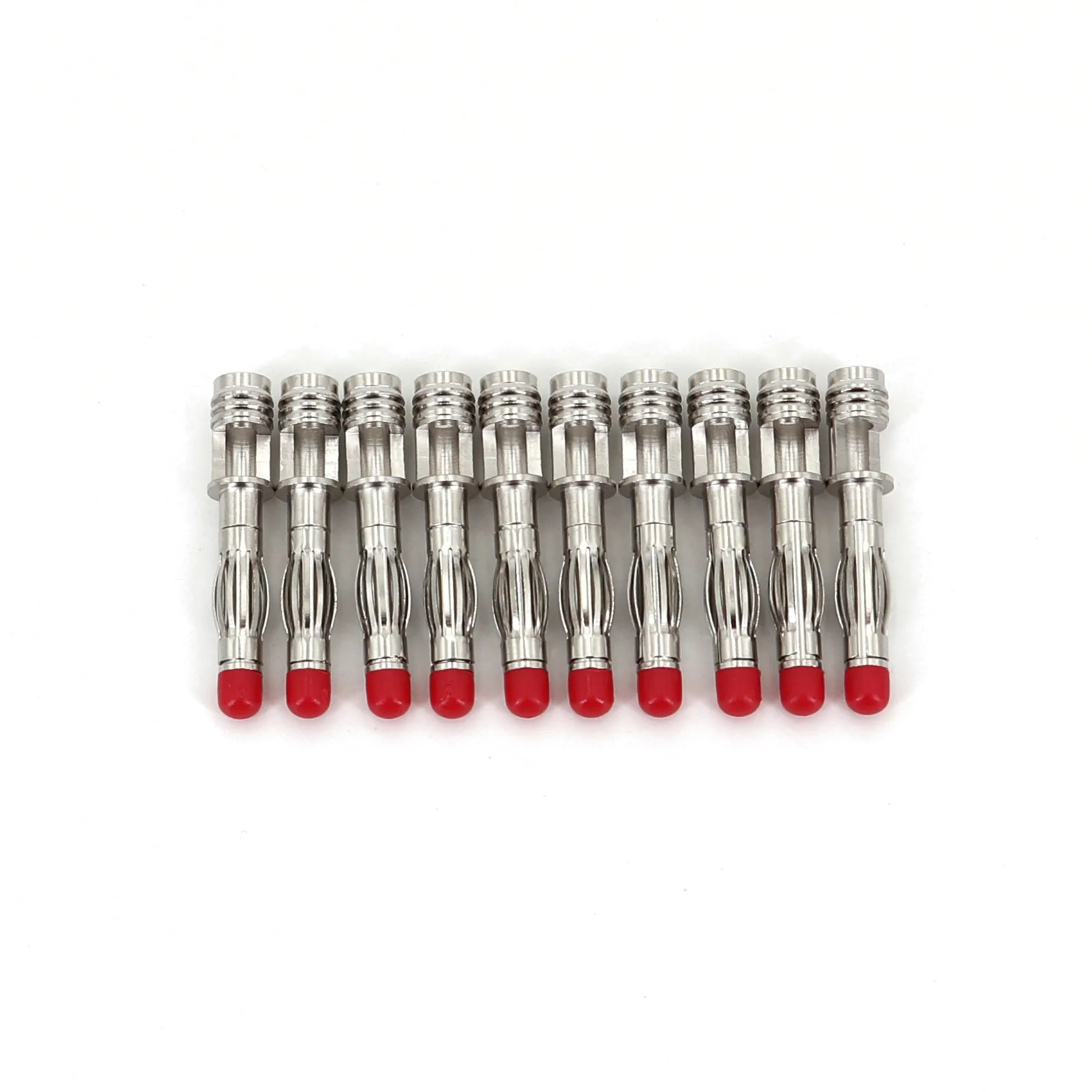 10Pcs Straight Insulated Safety 4mm Male Banana Plug Solder Type DIY Connector