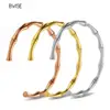 Bwise Stainless Steel Gold Color Bamboo Joint Bangles 2023 Trend Bracelet For Women Men Romantic Party Gift Fashion Jewelry 1