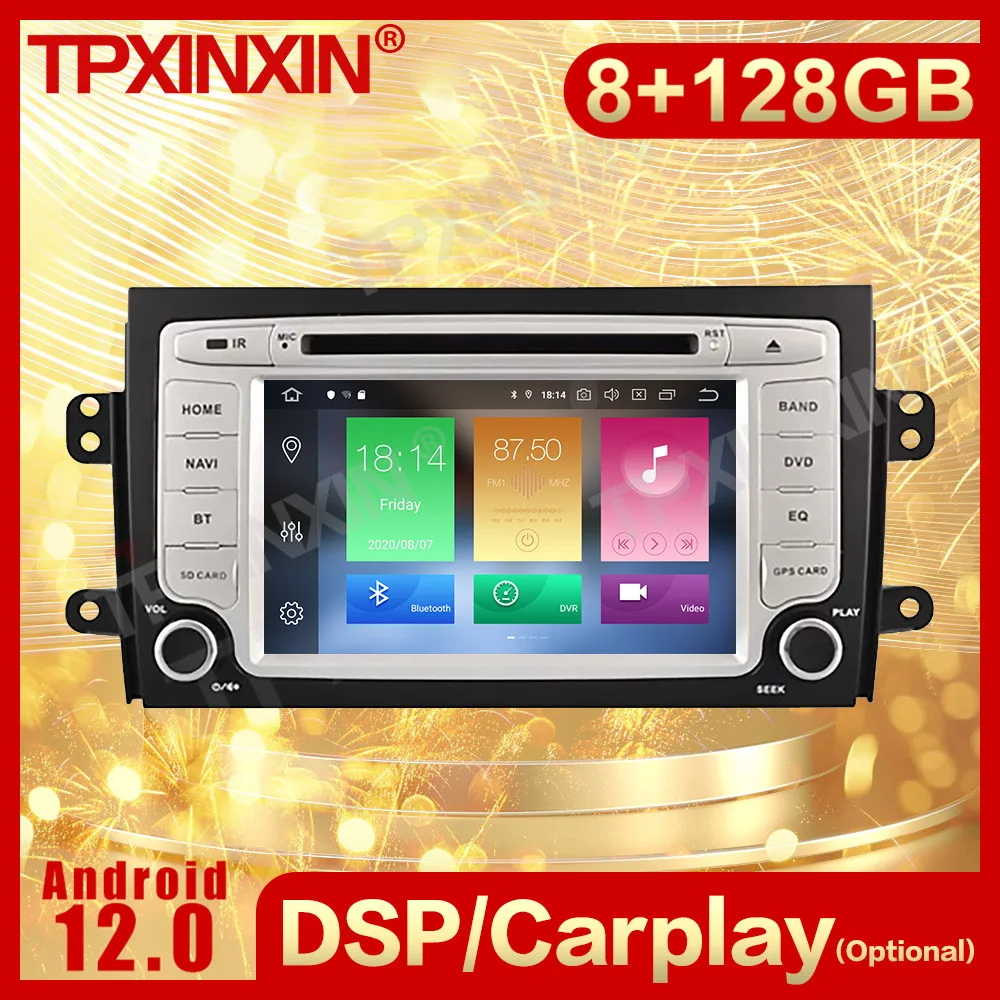

Android 12 Radio Receiver Multimedia Stereo For Suzuki SX4 2006 2007 2008 2009 2010 GPS Navigation Recorder Autostereo Head Unit