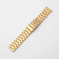 Premium Stainless Steel Watch Strap - Elegant and Durable Design for 22mm (Gold)