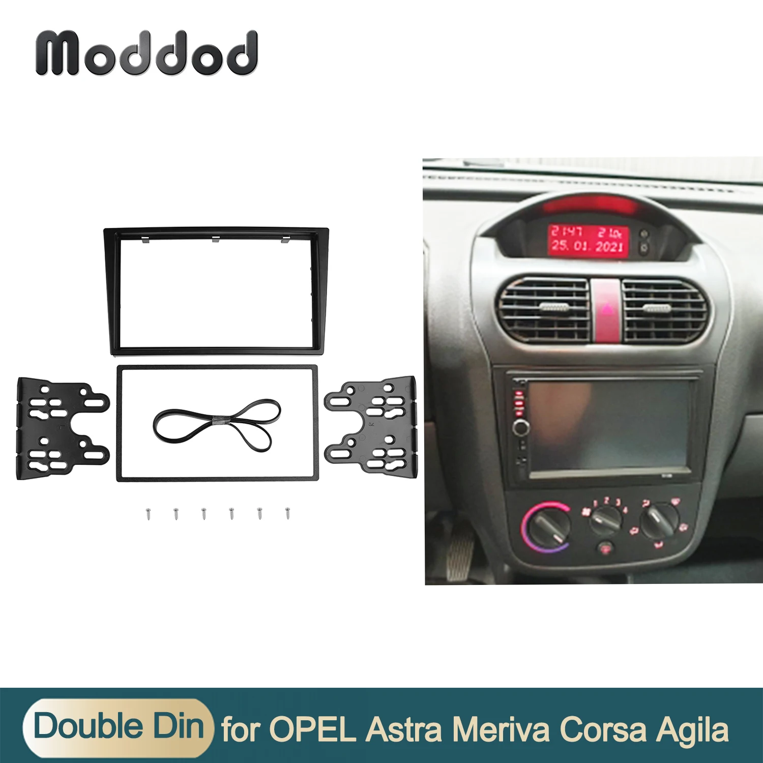 Doppio 2 Din Radio Fascas Per Opel Corsa C Astra Agila Combo Meriva Omega B Signumtigra Vectra Dash Mount Kit Pannello Stereo