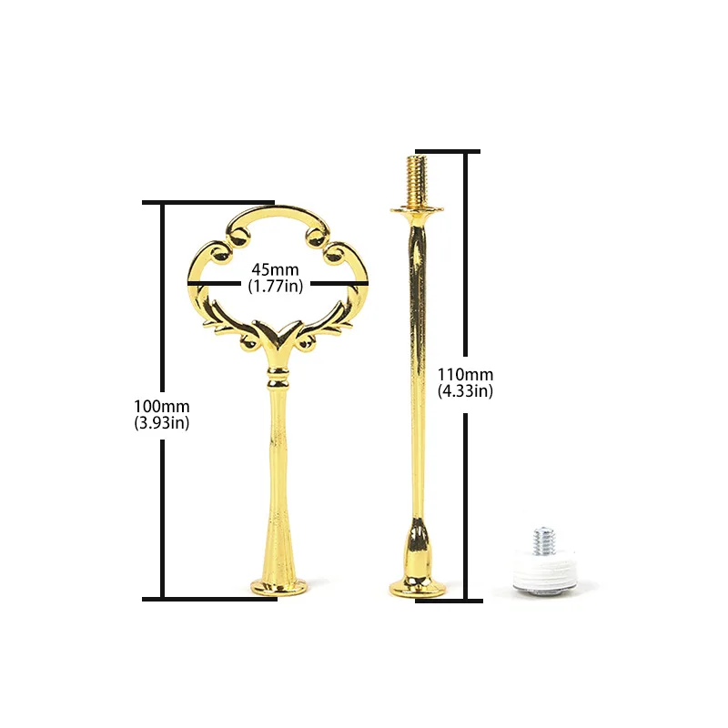1 סט מעמדי צלחת לעוגה בסגנון מרובה 2/3 קומות ידית צלחת כלי עבודה לעוגת חתונה יומולדת מעמד לעוגה