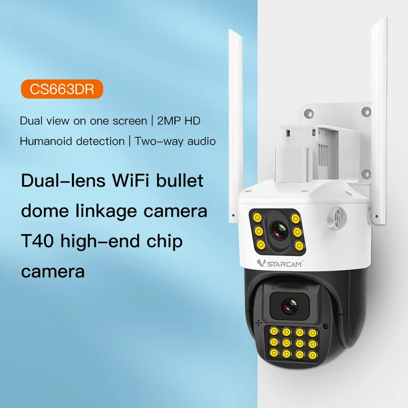 

Vstarcam 4MP UHD Dual Lens Full Color Wireless PTZ IP Dome Camera AI Humanoid Cry Detection Home Security CCTV Baby Monitor