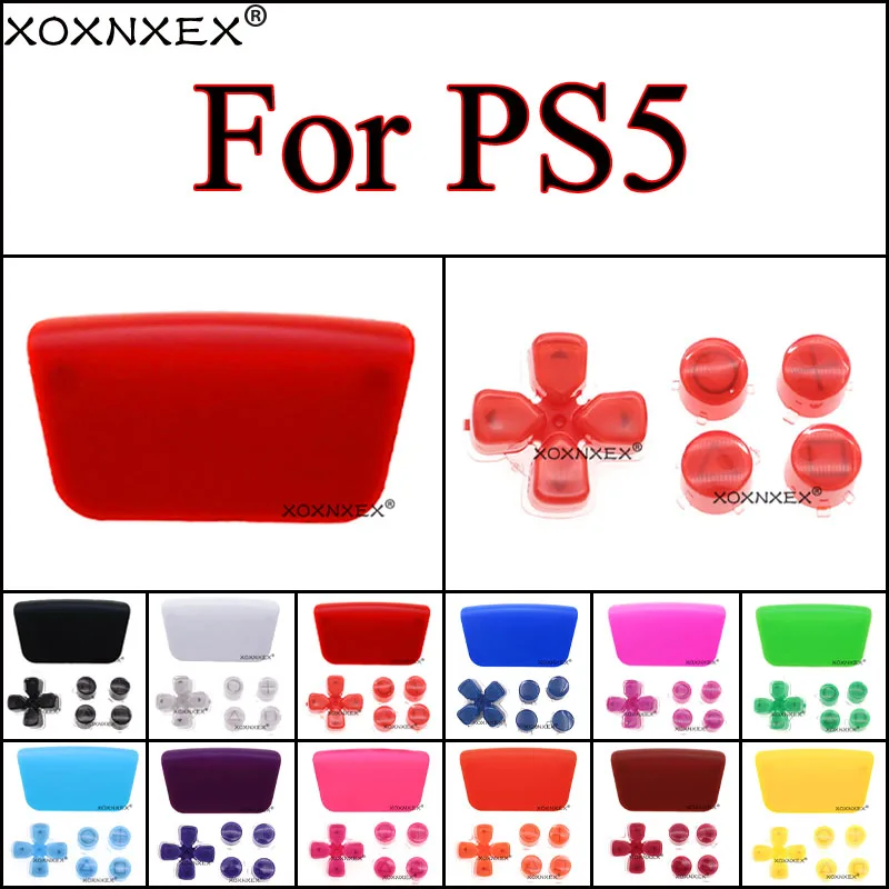 Xoxnxex For Ps5 Direction Function Key Buttons For Ps 5 Controller Button Cross Abxy D Pad Driection Key Kit & Plastic Touchpad