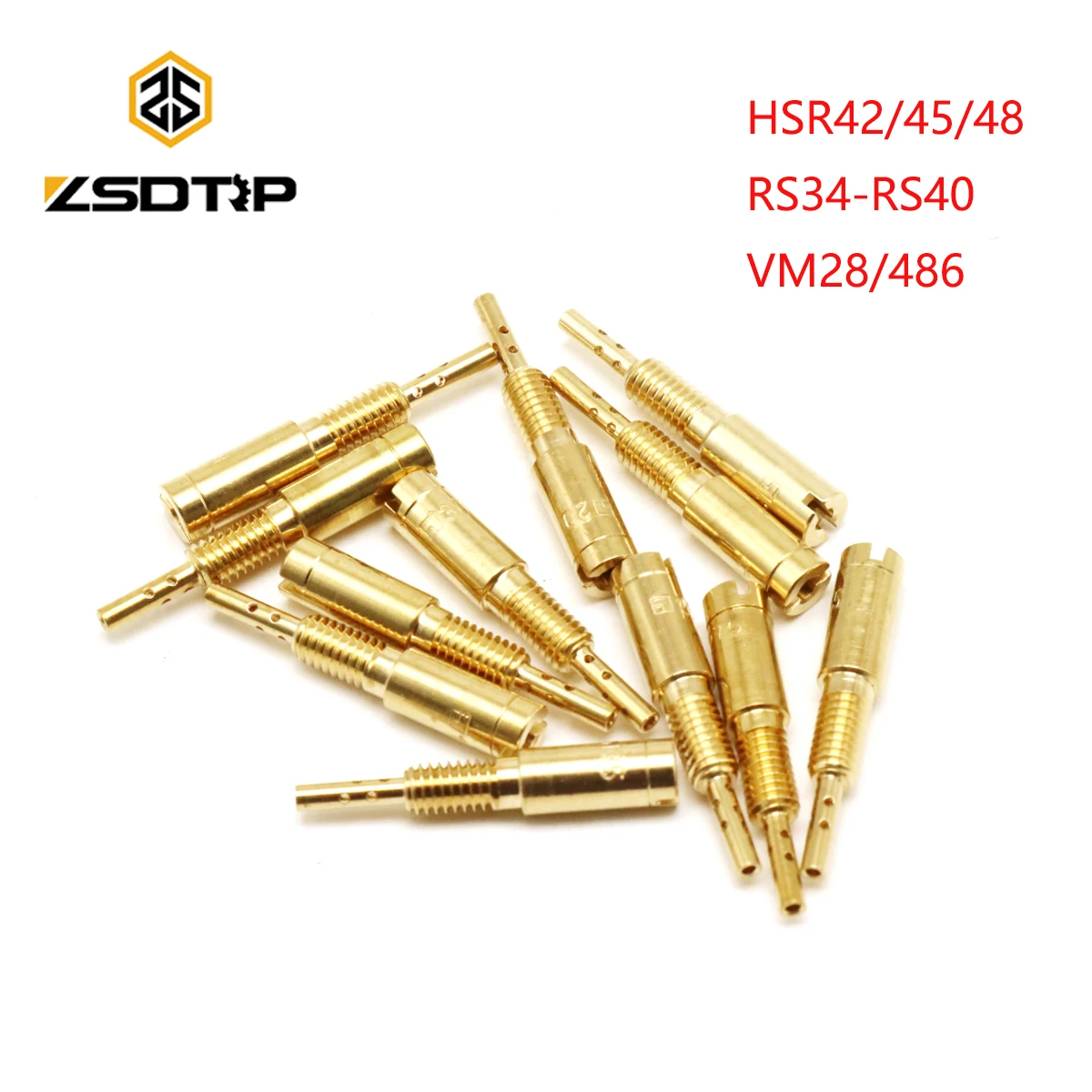 

ZSDTRP 12pcs For Mikuni Carb Sub-injectors Pilot Jets Slow Jet For Mikuni HS40 HSR42/45/48 RS34-RS40 TM33 TM36 TM40 VM28/486