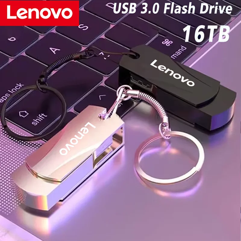 Lenovo 16TB 8TB 4TB USB 3.0 Pen Drive High Speed Transfer Metal Portable SSD Pendrive Cle U Disk Flash Drive Memoria USB Stick