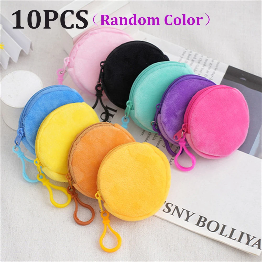 10 Pezzi Portafogli a Tre Strati in Nylon, Portamonete Nuovo Stile Coreano Grande Capacità, Borsa Portatile Impermeabile in Tessuto Oxford