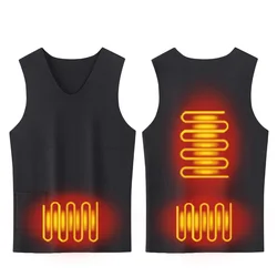 Unisex Heated Suede Vest - USB - Powered Winter Warmth - XXXL (AS)