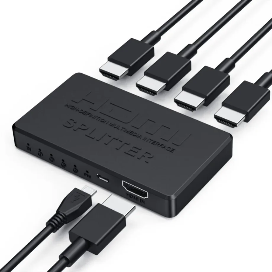 4x1 HDMI-compatible Video Switcher HD 4K HDMI Splitter 1 in 4 out HDMI Switch 2x