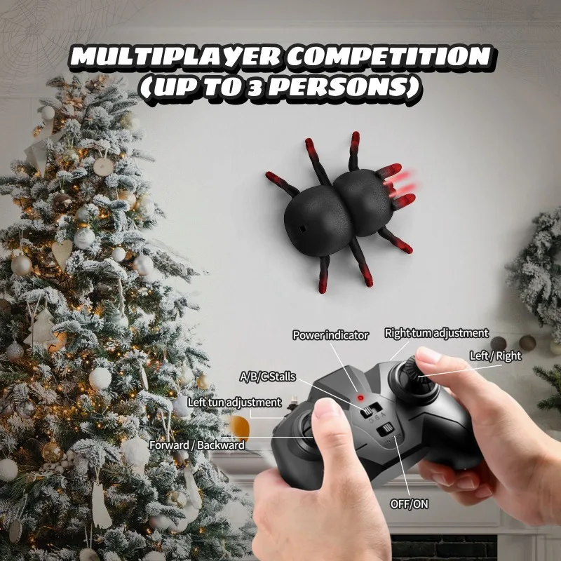 RC Toy Prank Simulation Spider Wall Climbing Remote Control Stunt Car Christmas Halloween Funk Toys Gifts for Adult and Children 2