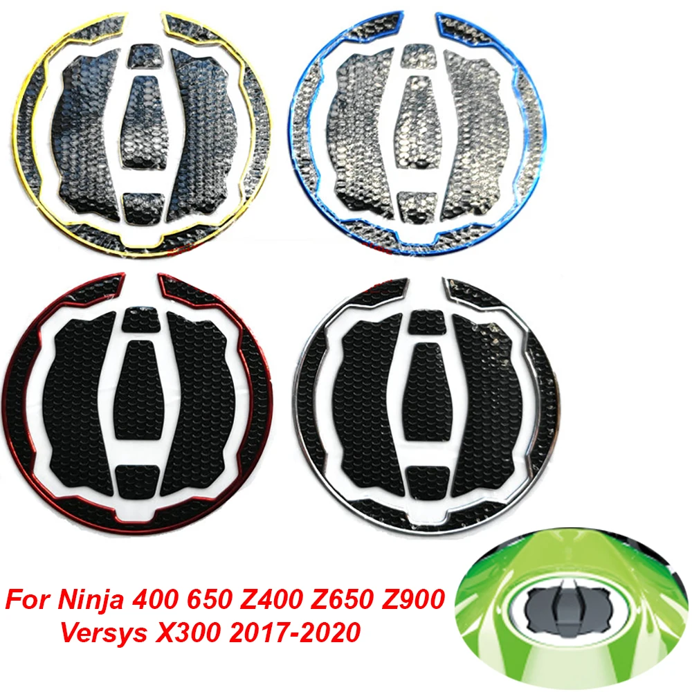 

Motorcycle 3D Fuel Tank Sticker Cover Pad Decal Gas Oil Cap Protector For Kawasaki Ninja 400 650 Z400 Z650 Z900 Versys X300