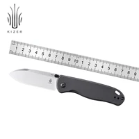 Kizer Pocket Knife Drop Bear V3619C1/C2/C3/C4  Aluminium/Micarta Handle with 154CM Steel Blade Outdoor EDC Knife 1