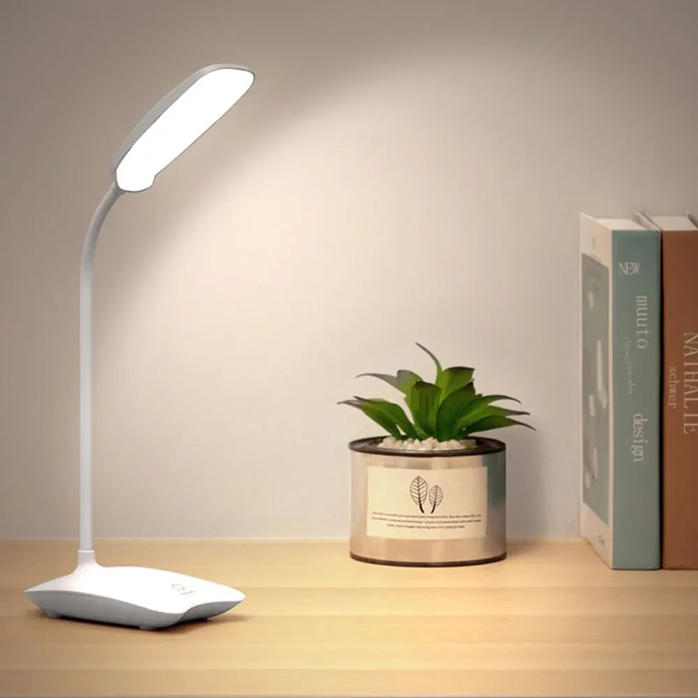 Dimmable LED Desk Lamp Touch Table Lamp DC5V 400mah Rechargable Night Light Touch 3 Gear Dimming Portable Book Reading Lamp