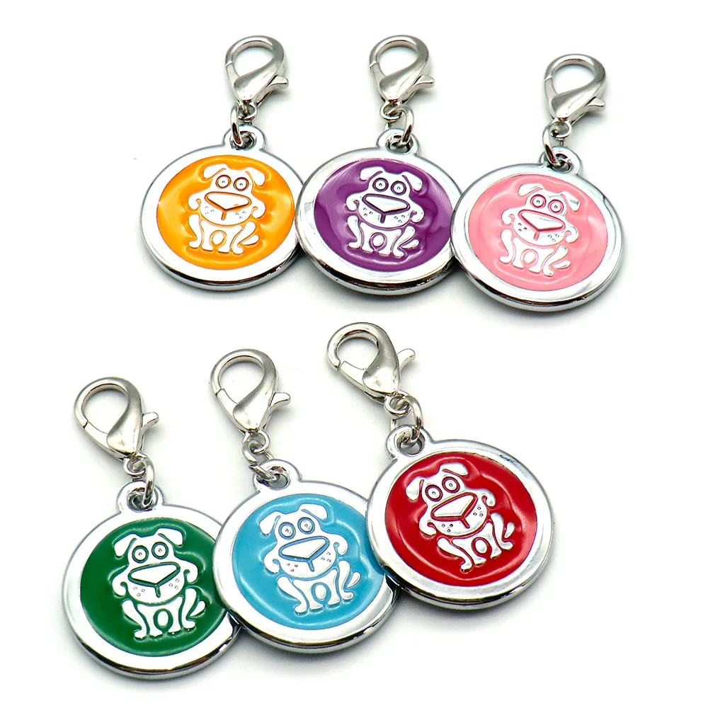 

Оптовая продажа, 100 шт., однотонные идентификационные аксессуары из сплава для домашних питомцев, аксессуары для собак, Выгравированная именная табличка на заказ, бирка, подвеска для ошейника кошки, идентификационная