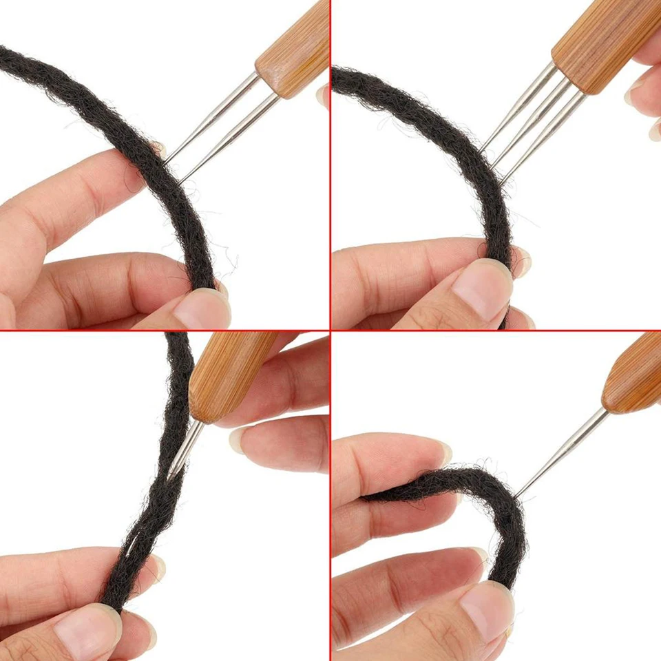 8 PZ GANCI all'uncinetto per strumento ad incastro inox per capelli