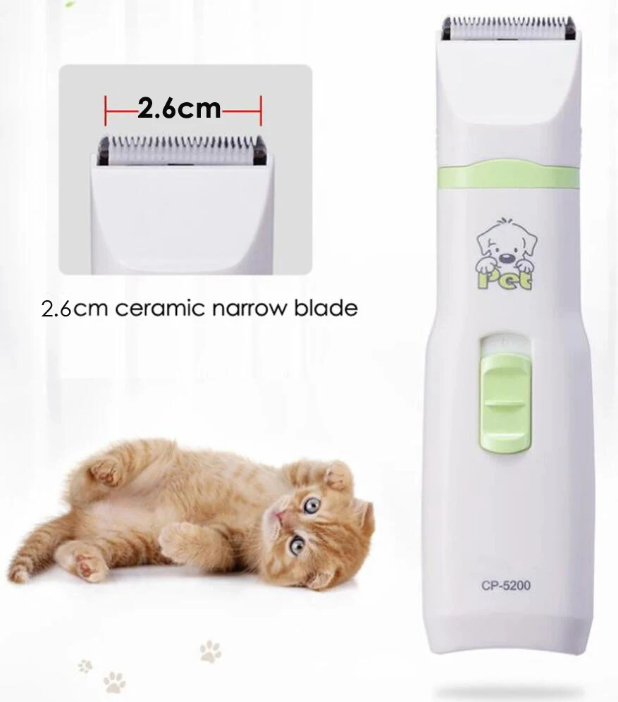 CP5200 2 in 1 MINI Pet Grooming Tools Dog Cat Hair Trimmer Electric Pets Clippers Nail Grinder Paw Haircut Machine