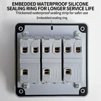​​IP66 Outdoor Wall Switch 16A Weatherproof Push Button - 1/2/3 Gang Electrical for Garden/Patio/Exterior Use​ 5