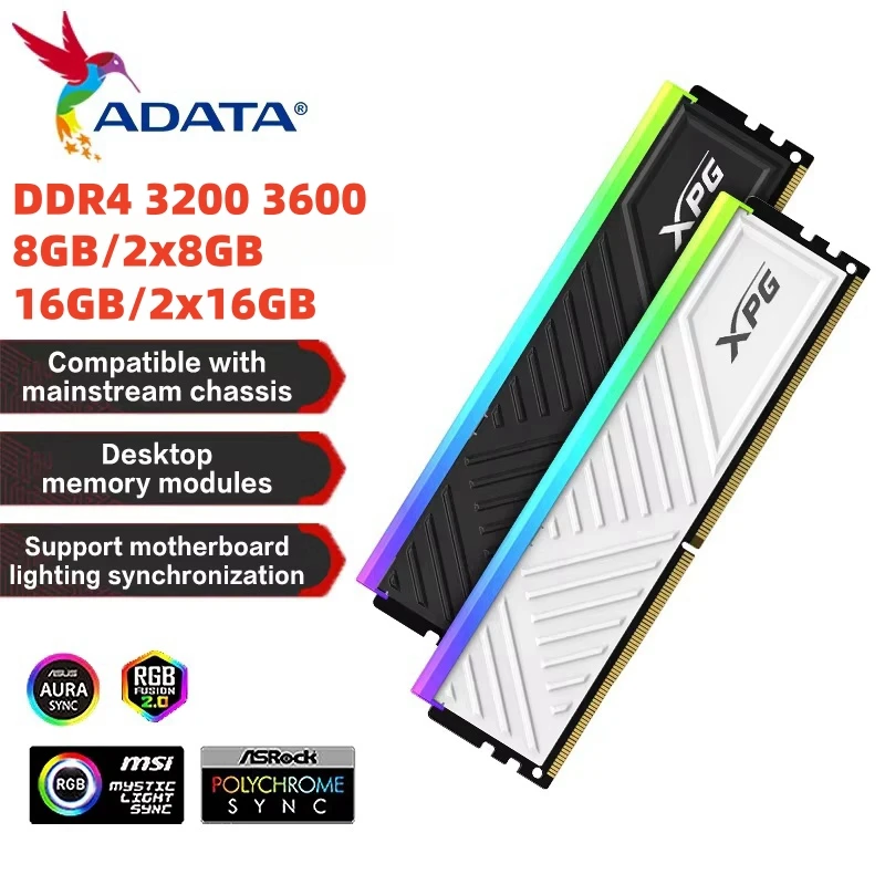 ADATA XPG SPECTRIX D35G RGB DDR4 3200MHz 3600MHz 8GB/2x8GB/16GB