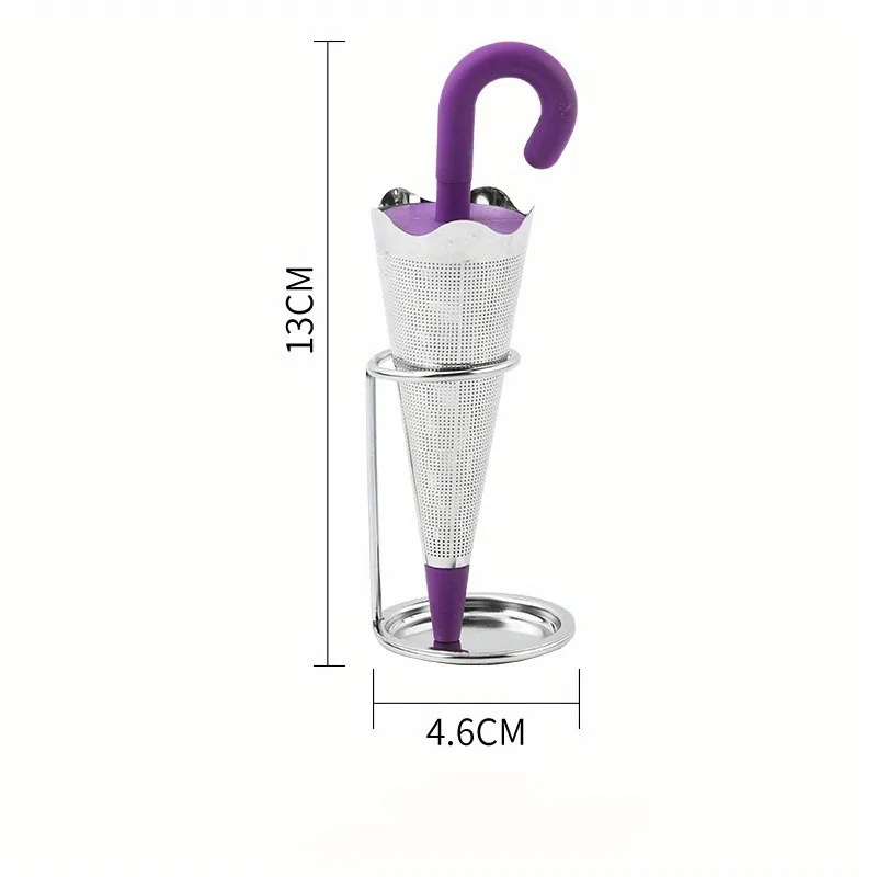 Reusable Umbrella Tea Infuser with Drip Tray – Stainless Steel Fine Mesh Tea Strainer