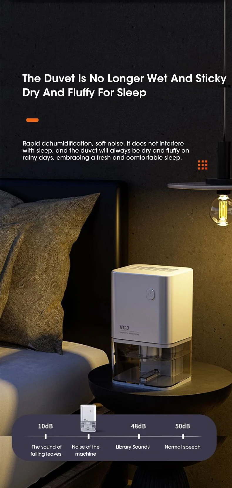 Description Picture 5 of item1.2L Portable Dehumidifier Smart Air Purifier Moisture Absorbers Machine for Home Room Office Eliminate Damp Mold and Moisture