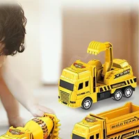 4 Pcs Pull Back Engineering Vehicle Cars Toys Small Kids Excavator Model Toddlers Construction Truck Plastic Mini Children 1