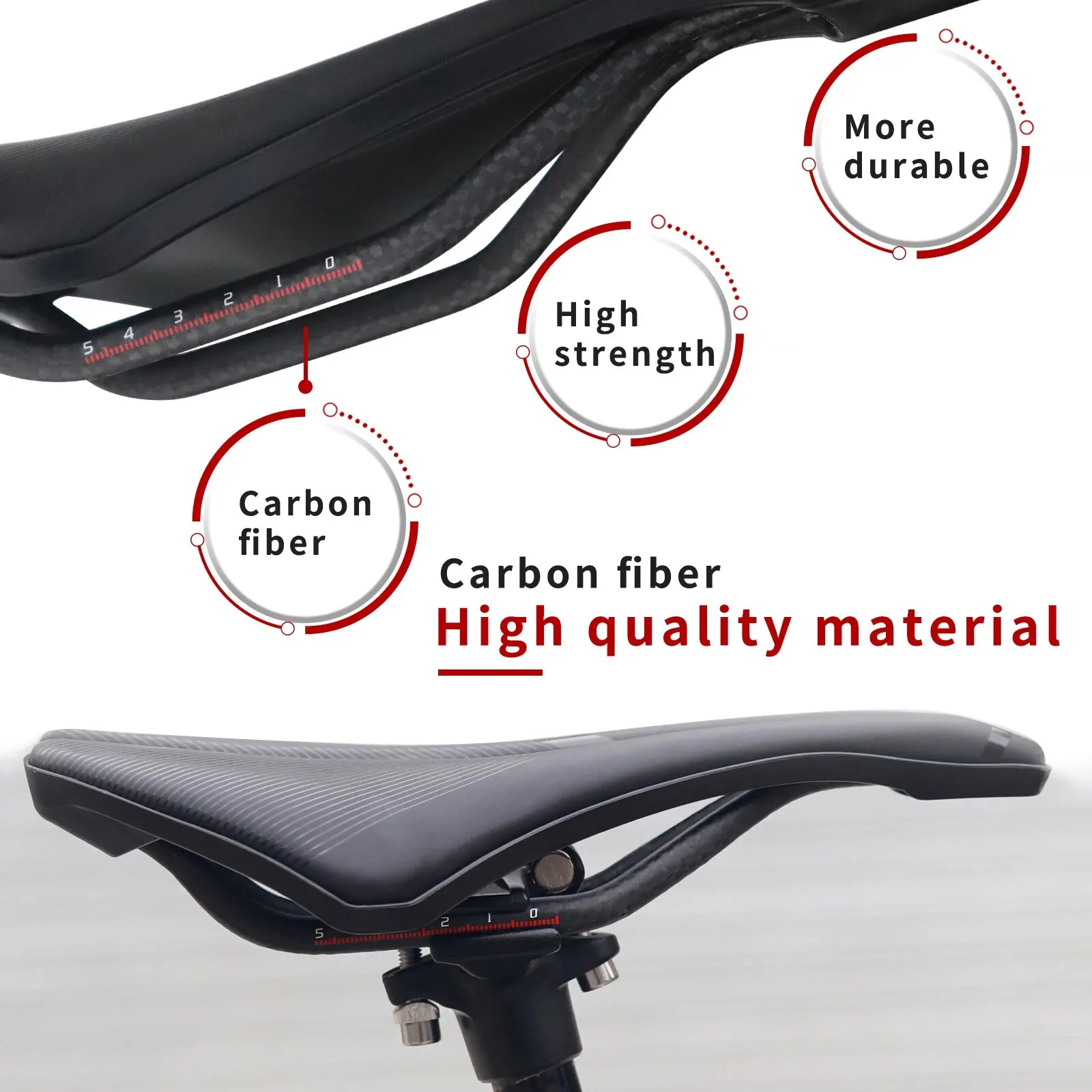 Carbon Saddle KOCEVLO Dimension 143 Ultralight 120g Breathable Comfortable Bike Racing Saddle Carbon Rails