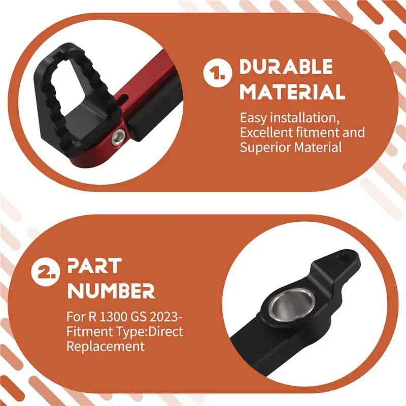BMW R1300GS R 1300GS R1300 GS 수정 액세서리용으로 조절 가능한 오토바이 리어 브레이크 레버