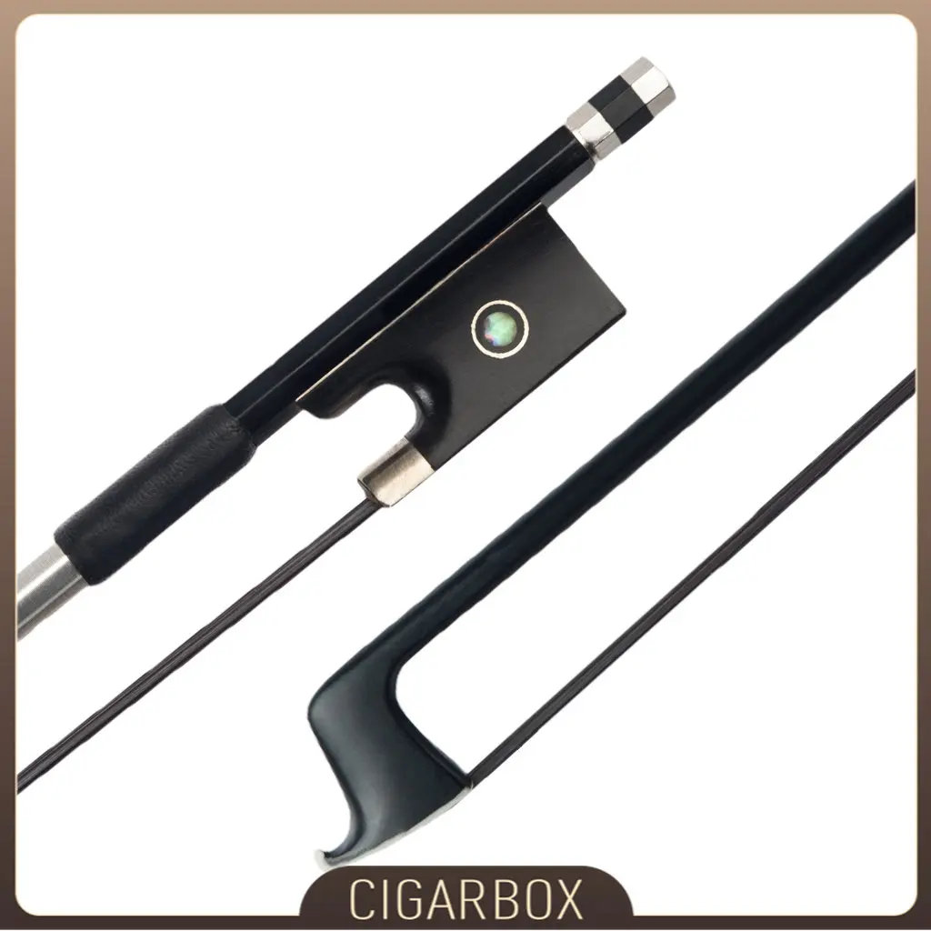 4/4 Size Carbon Fiber Bow Black Ebony Frog With Natural Horsehair Violin Arcos Hair Violino Accessories violin bow
